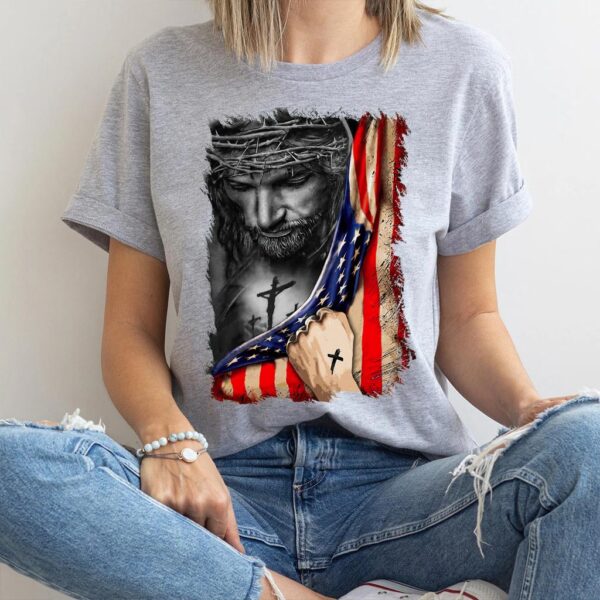 jesus american flag shirt