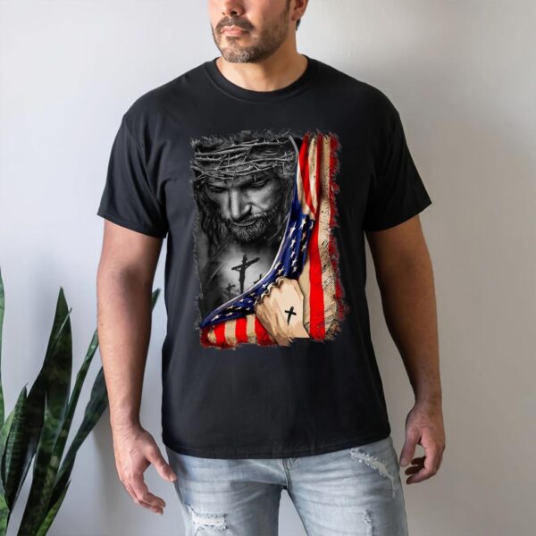 jesus american flag shirt