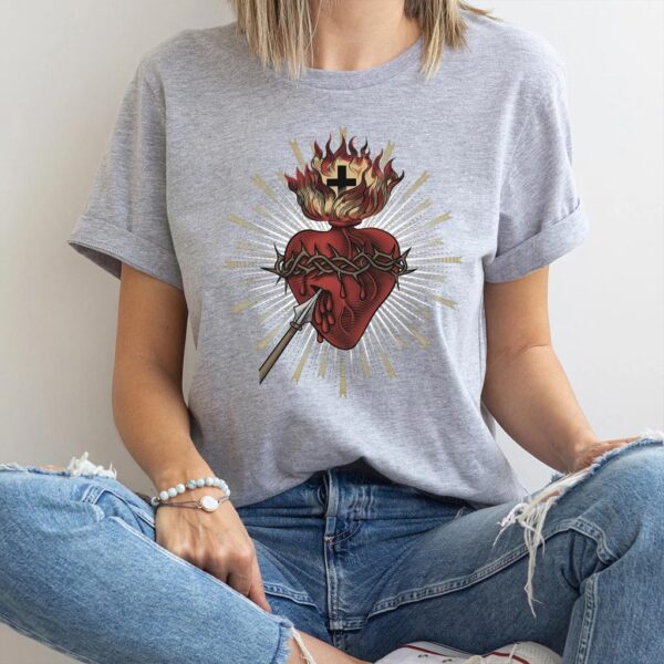 sacred heart of jesus t shirt