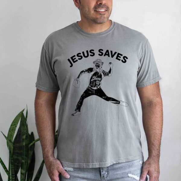 jesus saves baseball t shirt