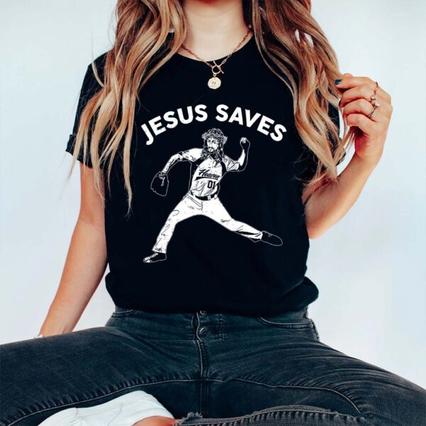 jesus saves baseball shirt