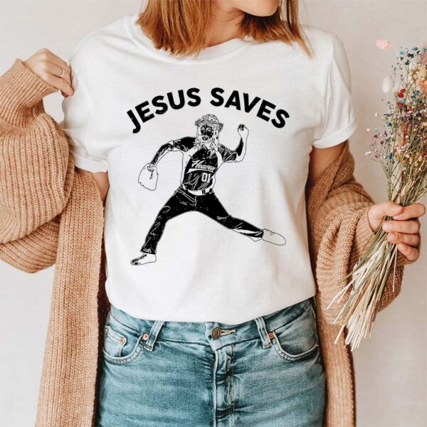 jesus saves baseball shirt