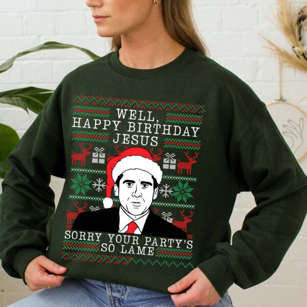 happy birthday jesus sorry your party's so lame sweater