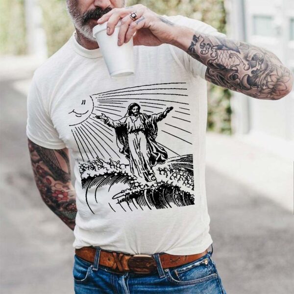 surfing jesus shirt