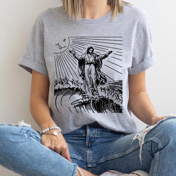 surfing jesus shirt