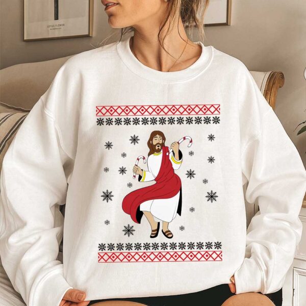 dancing jesus sweater