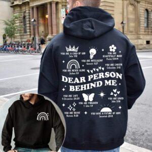 dear person behind me jesus loves you hoodie