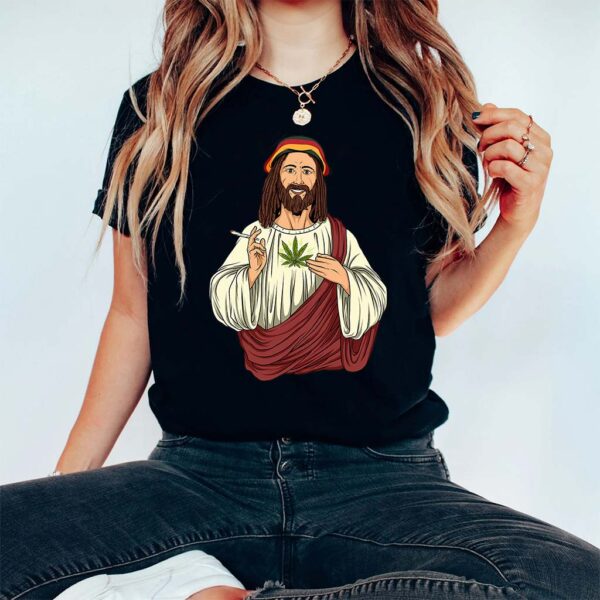 down smoking jesus t shirt