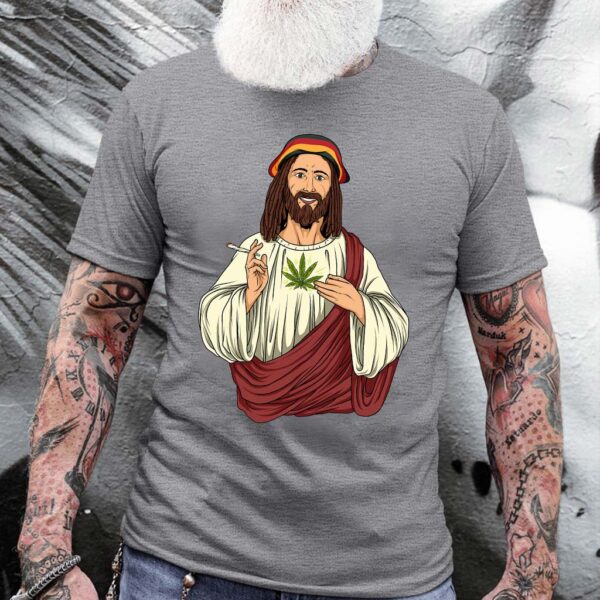 down smoking jesus t shirt