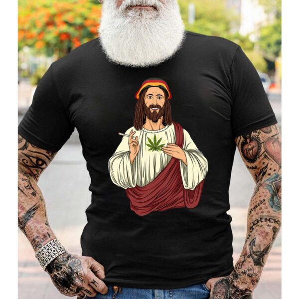 down smoking jesus t shirt