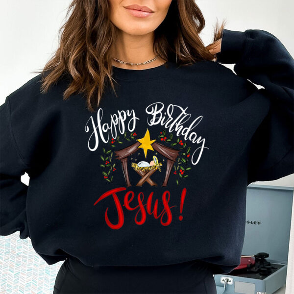 love hard happy birthday jesus sweater