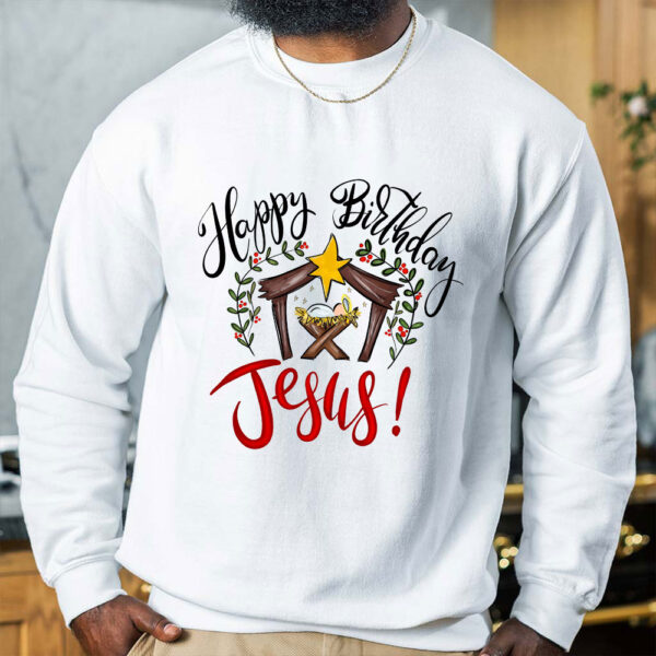 love hard happy birthday jesus sweater