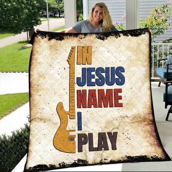 i play in jesus name piano quilt