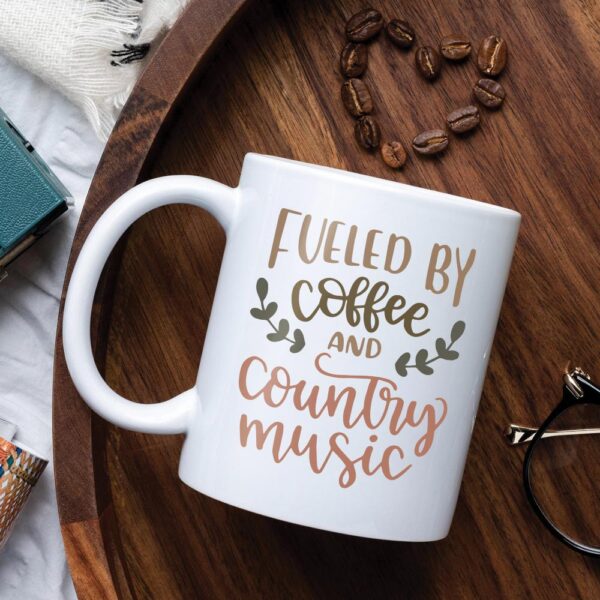 i run on coffee and country music mug