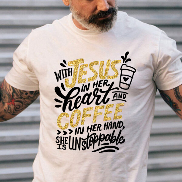 jesus and coffee t shirt