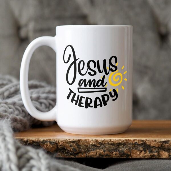 jesus and therapy mug