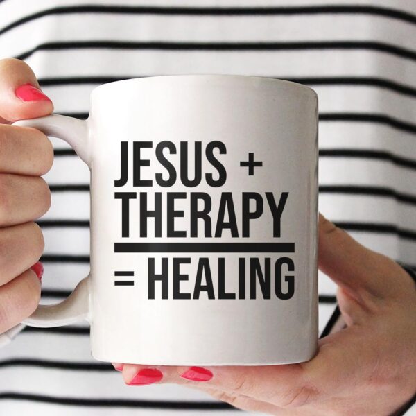 jesus and therapy mug