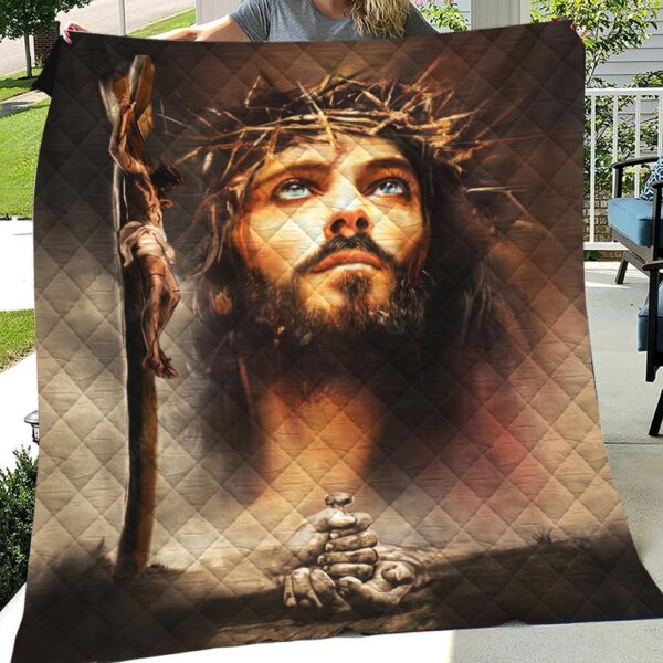 jesus face in the quilt