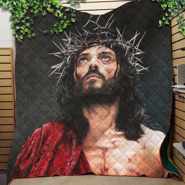 jesus face in the quilt