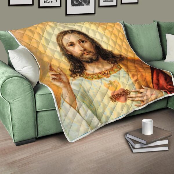 jesus face in the quilt