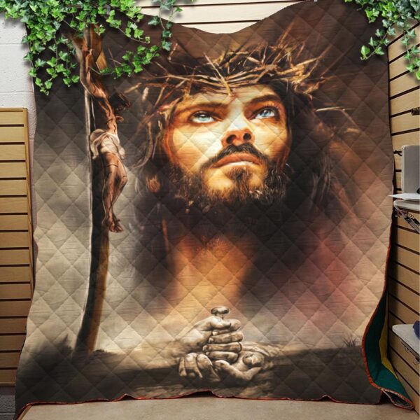 jesus face in the quilt