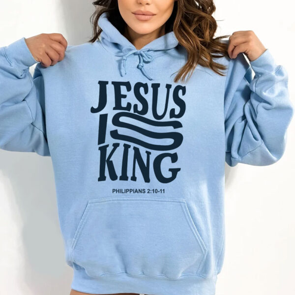 jesus is king blue sweatshirt