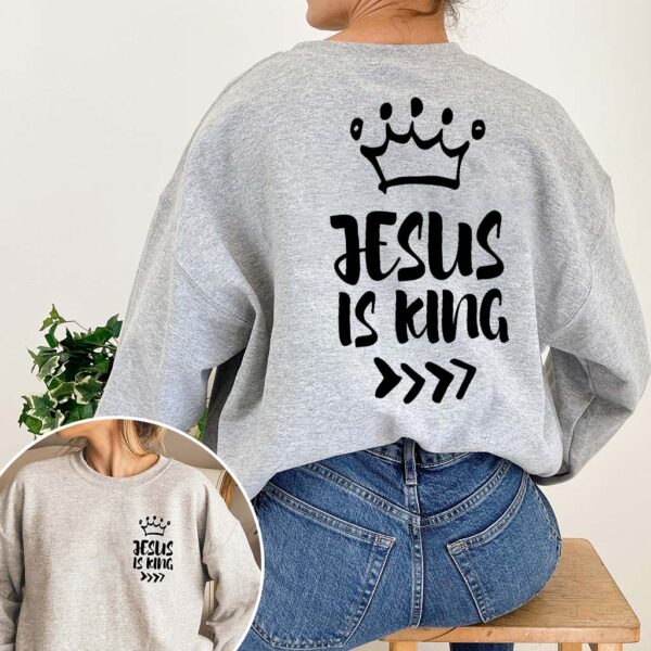 jesus is king sweatshirt white