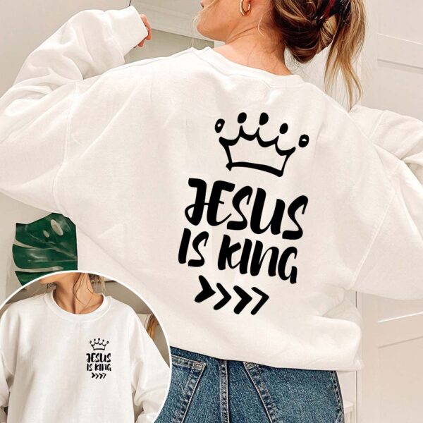 jesus is king sweatshirt white