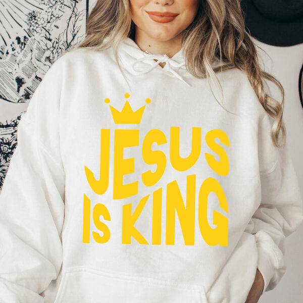 jesus is king yellow hoodie