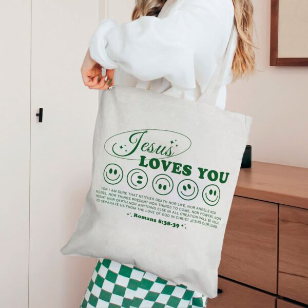 jesus loves you tote bag