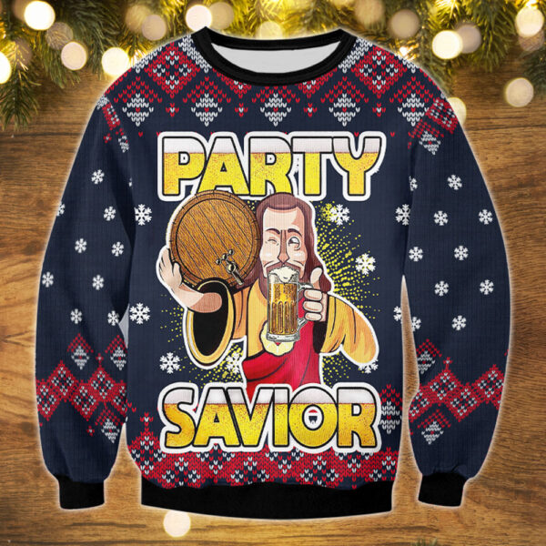 jesus party savior sweater