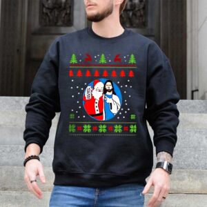 jesus santa eggnog sweater