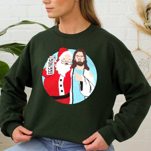 jesus santa eggnog sweater