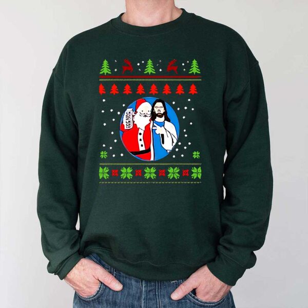 jesus santa eggnog sweater