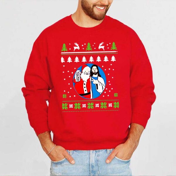 jesus santa eggnog sweater