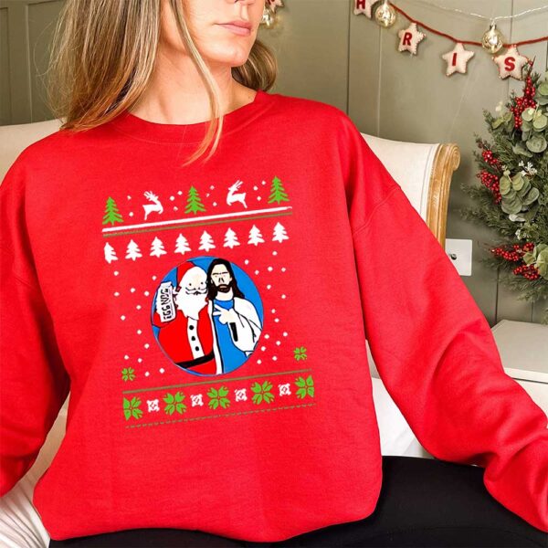 jesus santa eggnog sweater