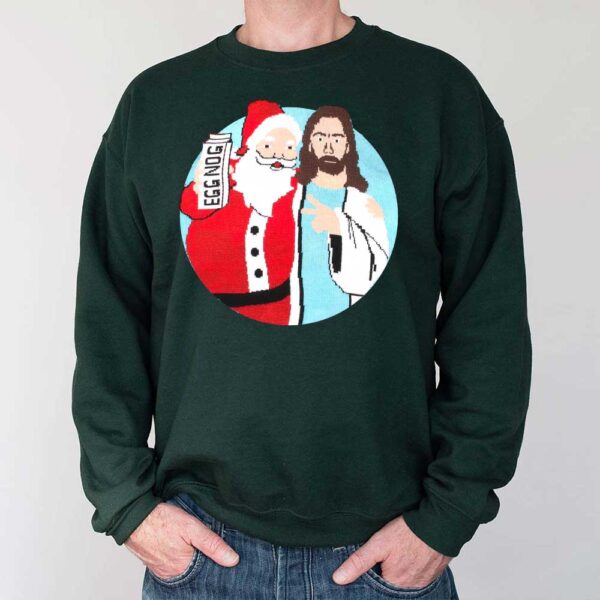 jesus santa eggnog sweater