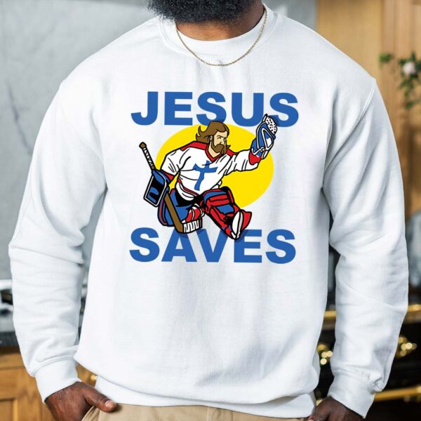 jesus saves hockey sweatshirt