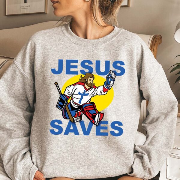 jesus saves hockey sweatshirt