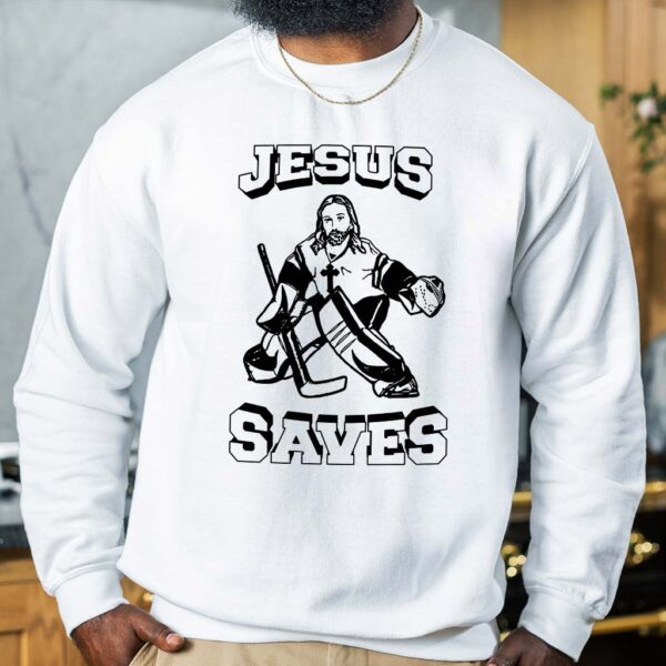 jesus saves hockey sweatshirt