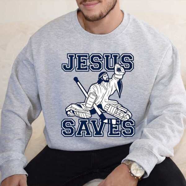 jesus saves hockey sweatshirt