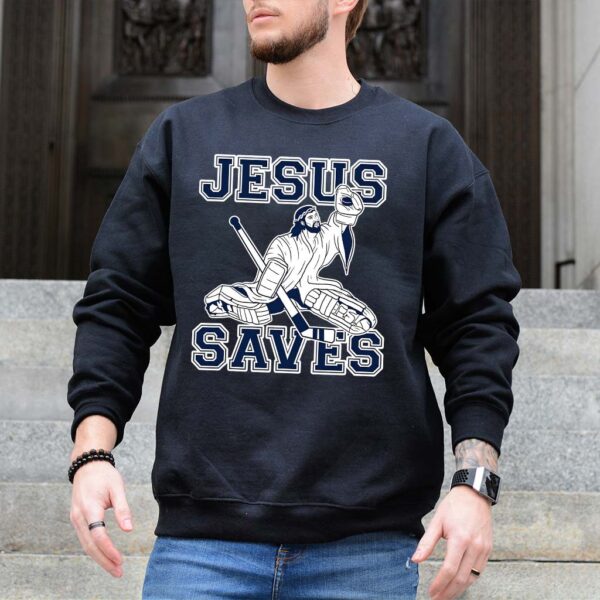 jesus saves hockey sweatshirt