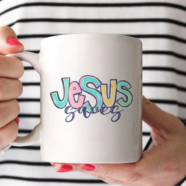 jesus saves jesus shaves mug