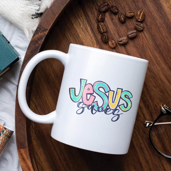 jesus saves jesus shaves mug