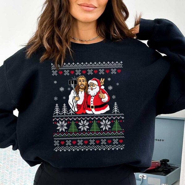 jesus selfie sweater