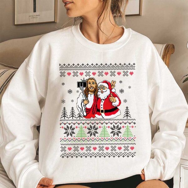 jesus selfie sweater