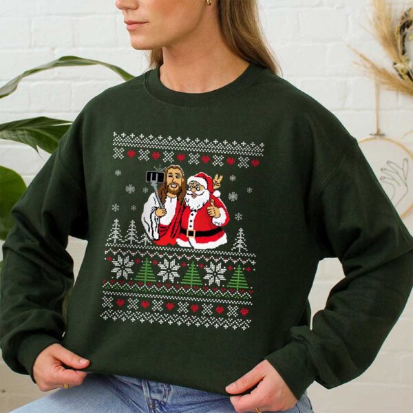 jesus selfie sweater