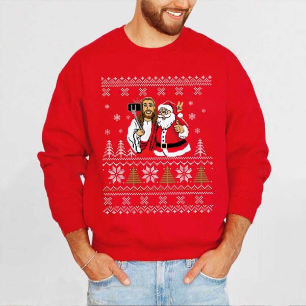 jesus selfie sweater