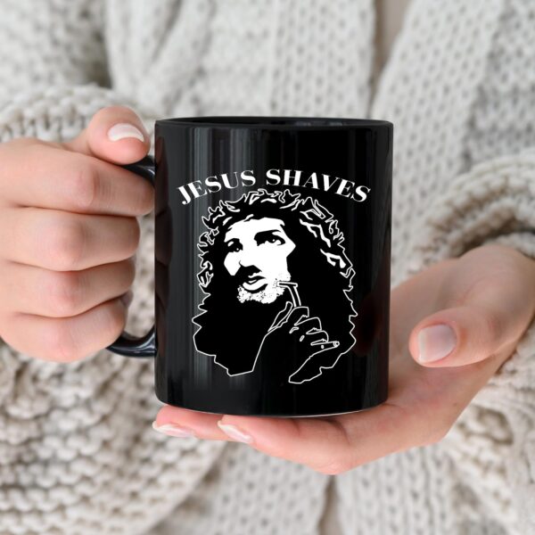 jesus shaves coffee mug