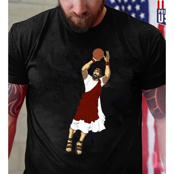 jumpshot jesus t shirt